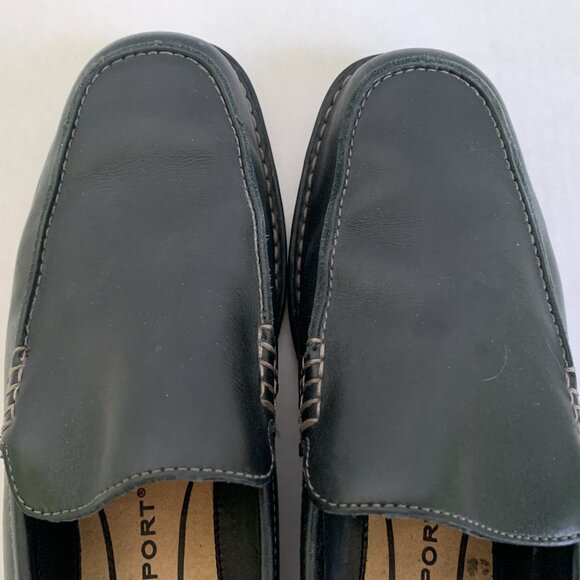 Rockport Black Slip on Leather Loafers size 11 W Casual Comfort Walking Shoes main image 6